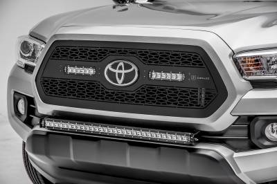 2018-2023 Toyota Tacoma Front Bumper Center LED Kit with (1) 30 Inch LED Straight Single Row Slim Light Bar - PN #Z329511-KIT-S