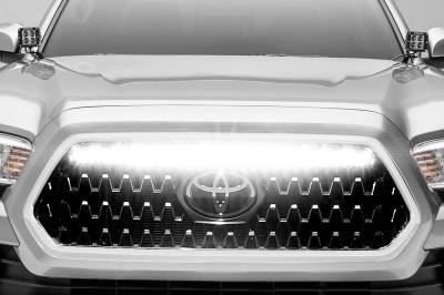 2018-2023 Toyota Tacoma TRD Sport, Off-Road OEM Grille LED Kit with (1) 30 Inch LED Straight Single Row Slim Light Bar - PN #Z419811-KIT