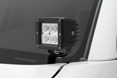 2005-2015 Toyota Tacoma Ditch Light LED Hood Hinge Brackets to mount (2) 3-Inch LED Pod Lights - PN #Z369381