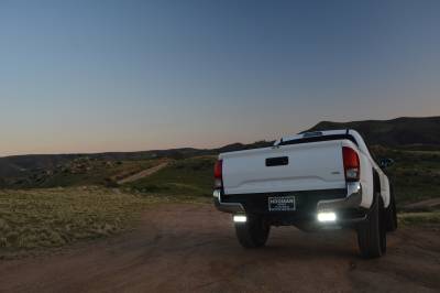 2016-2023 Toyota Tacoma Rear Bumper LED Kit with (2) 6 Inch LED Straight Double Row Light Bars - PN #Z389401-KIT