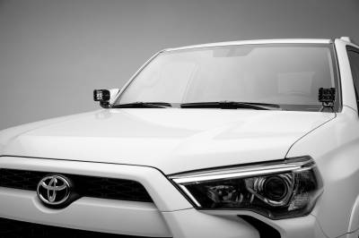 2014-2020 Toyota 4Runner Hood Hinge LED Bracket to mount (2) 3 Inch LED Pod Lights - PN #Z369491