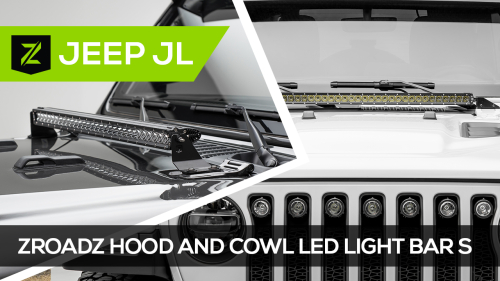 Jeep Wrangler JL Hood Mounted LED Light Bar Brackets and Kits