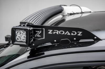 Front Roof LED Accessory Bracket, works with ZROADZ Roof LED Brackets for Trucks, Used to mount (2) 3-inch LED Pod Lights - PN #Z330001