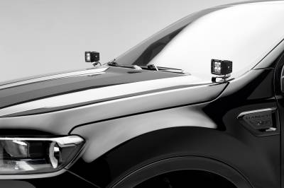 2019-2023 Ford Ranger Hood Hinge LED Kit with (2) 3 Inch LED Pod Lights - PN #Z365821-KIT2