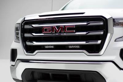 2019-2021 GMC Sierra 1500 /2022-2022 Sierra 1500 Limited OEM Grille LED Kit with (2) 6 Inch LED Straight Single Row Slim Light Bars - PN #Z412281-KIT