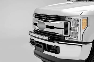 2017-2019 Ford Super Duty Front Bumper Top LED Kit with (1) 30 Inch LED Curved Double Row Light Bar - PN #Z325472-KIT