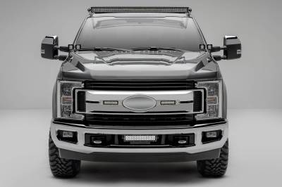 2017-2019 Ford Super Duty XLT, XL STX OEM Grille LED Kit with (2) 6 Inch LED Straight Single Row Slim Light Bars, Brushed - PN #Z415573-KIT On Sale
