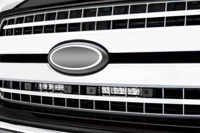 2018-2020 Ford F-150 XLT, Lariat OEM Grille LED Kit with (2) 6 Inch LED Straight Single Row Slim Light Bars - PN #Z415711-KIT