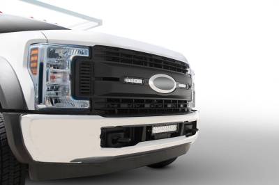 2017-2019 Ford Super Duty XL OEM Grille LED Kit with (2) 6 Inch LED Straight Single Row Slim Light Bars - PN #Z415771-KIT - Overstock - On Sale