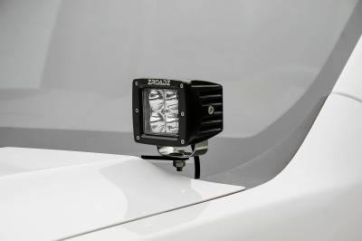 2015-2017 Ford F-150 Hood Hinge LED Kit with (2) 3 Inch LED Pod Lights - PN #Z365731-KIT2