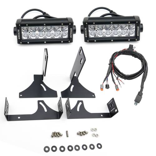 2008-2016 Ford Super Duty Rear Bumper LED Kit with (2) 6 Inch LED Straight Double Row Light Bars - PN #Z385461-KIT