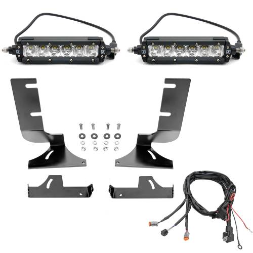 2019-2021 Chevrolet Silverado/GMC Sierra 1500/2022-2022 Silverado/Sierra 1500  Rear Bumper LED Kit  Incl. (2) 6 Inch LED Straight Single Row Slim Light Bars - PN #Z382282-KIT