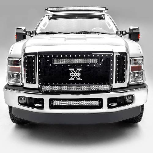2008-2010 Ford Super Duty Front Bumper Top LED Kit with (1) 30 Inch LED Straight Double Row Light Bar - PN #Z325631-KIT - On Sale
