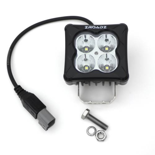 3 inch ZROADZ LED Light Pod, G2 Series, Bright White, Flood Beam, 1 Piece - PN #Z30BC20W-D3F