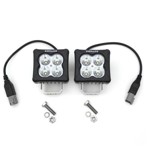 3 inch ZROADZ LED Light Pod Set, G2 Series, Bright White, Flood Beam, 2 Piece - PN #Z30BC20W-D3F-2