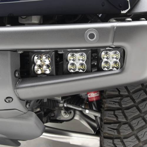 2021-2026 Ford Bronco Front Bumper OEM Fog LED Bracket to mount (6) 3 Inch ZROADZ or similar style LED Pod Lights- PN #Z325401