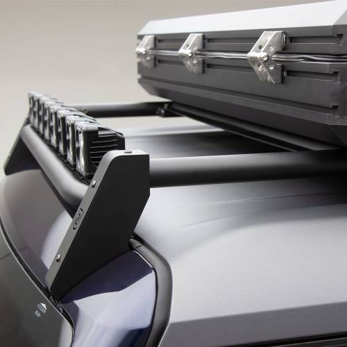 2021-2026 Ford Bronco Roof Rack, 4 Door with (8) 3 Inch LED Pods and (1) 30 Inch Single Row Slim Light Bar - PN #Z845421