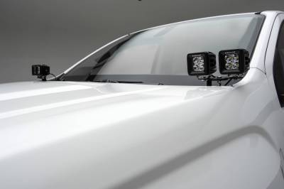 2015-2023 Colorado, Canyon Hood Hinge LED Kit with (4) 3 Inch LED Pod Lights - PN #Z362671-KIT4