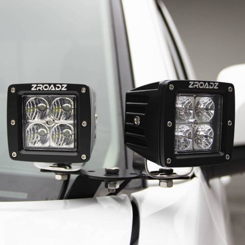 2019-2024 Ram 1500 Hood Hinge LED Kit with (4) 3 Inch LED Pod Lights - PN #Z364721-KIT4