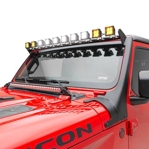 2018-2026 Jeep JL/2019-2026 Gladiator, Multi-LED Roof Cross Bar and A-Pillar Kit, Includes (10) 3-Inch ZROADZ Light Pods - Part # Z934931-KITAW