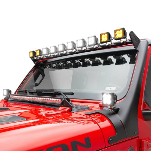 2018-2026 Jeep JL/2019-2026 Gladiator, Multi-LED Roof Cross Bar and 2-Pod A-Pillar Complete KIT, Includes (12) 3-Inch ZROADZ Light Pods - Part # Z934931-KIT2AW
