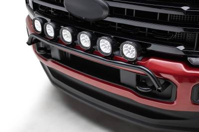 2023-2026 Ford Superduty, F250/F350/F450 Front Bumper Top LED Mounting Bracket Kit, Includes (6) ZROADZ 4-Inch White LED light Pods and Universal  Harness - Part # Z325981-KIT6