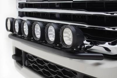 2019-2024 Ram 2500/3500 Front Bumper Top LED Mounting Kit, Includes (6) 4- inch ZROADZ White LED Light Pods and Universal Harness - Part #  Z324531-KIT